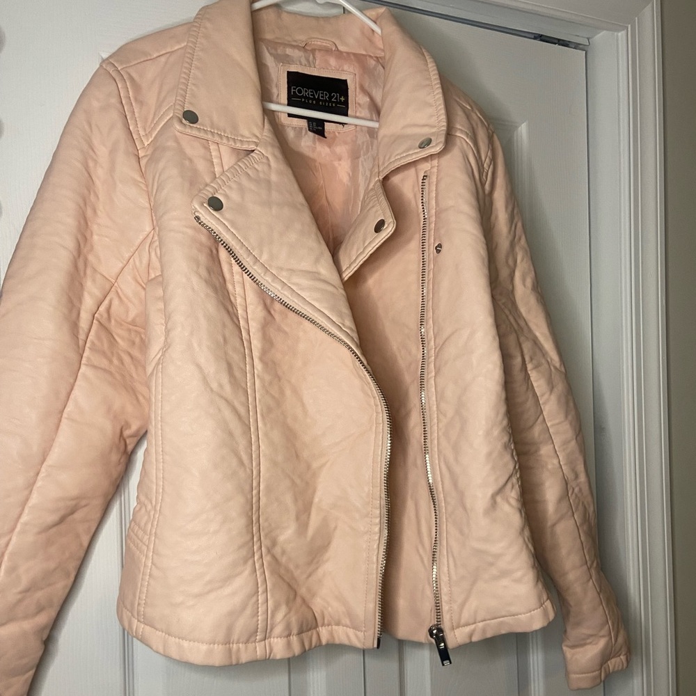 Forever21 Pink faux leather jacket
